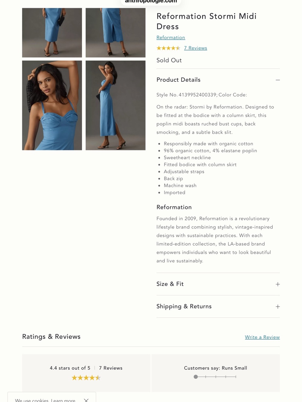 Reformation Stormi Midi Dress - Picture 2 of 5